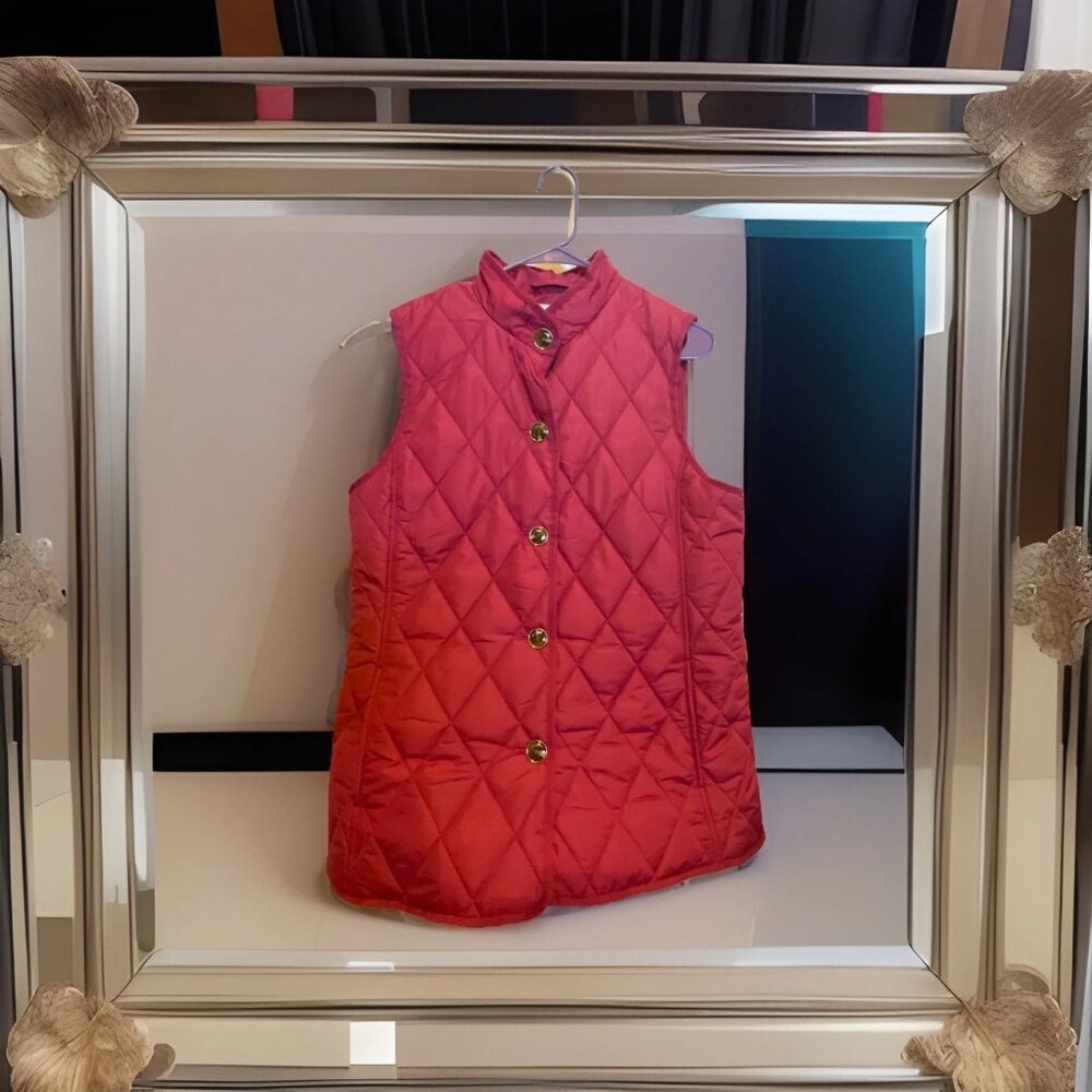 Kenneth Cole New York Quilted Hot Pink Puffer Vest Women's Size Medium NWT - Picture 2 of 12